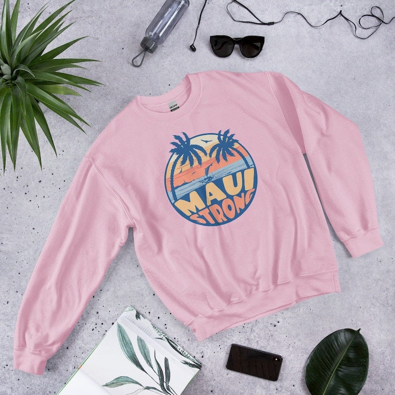 Maui Strong Sweatshirt, Pray For Maui, Maui Wildfire Relief Sweatshirt, Lahaina Support Maui Sweatshirt, Maui Love&Peace Awareness Sweatshirt, Donation Sws2109