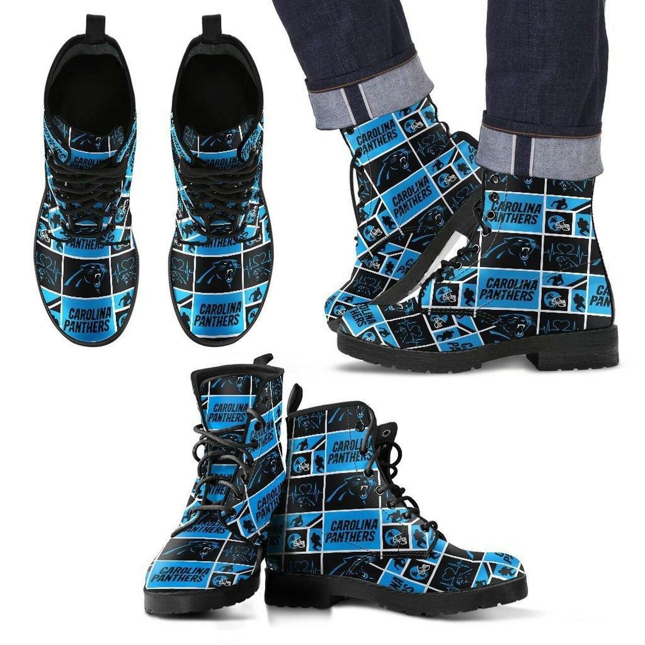 Carolina Panthers Leather Boots Fashion Women Boots Shoes Shoes5017