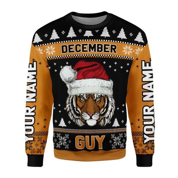 Customspig Personalized Ugly Sweater December Guy I Am The Kind Of Man That All Over Printed