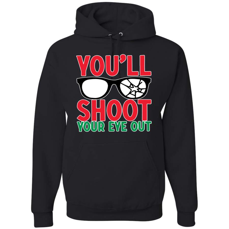 You’Ll Shoot Your Eye Out Movie Parody  Ugly Christmas Sweater 2023 Unisex Graphic Hoodie Sweatshirt