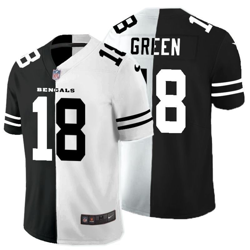 Cincinnati Bengals Aj Green #18 NFL 2020 Black And White Jersey