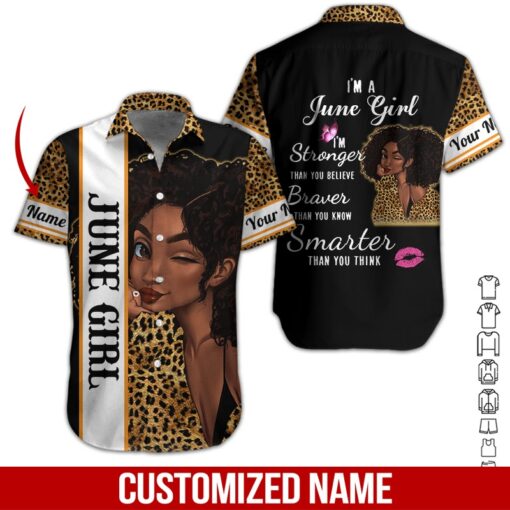 June Girl Custom Name Hawaii Shirt For Men Women Adult Ha19005