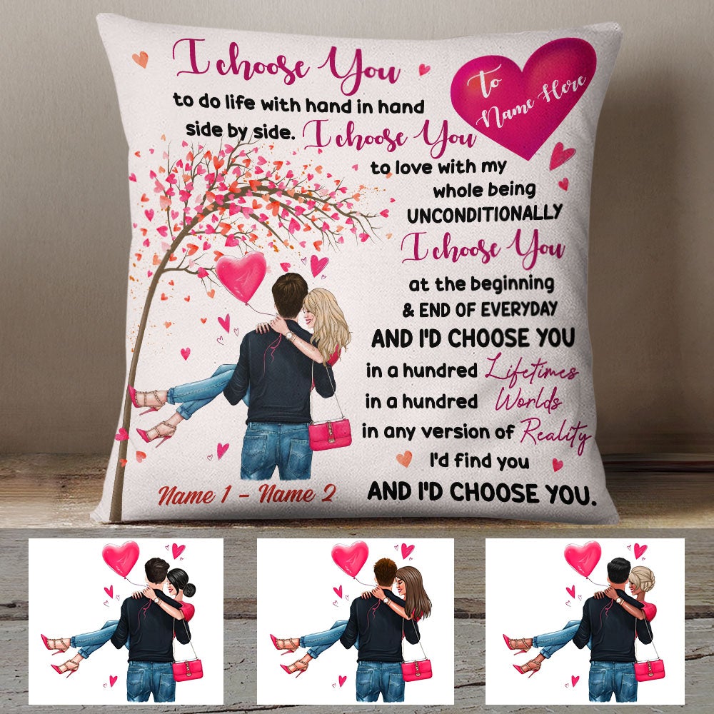 Personalized Couple I Choose You Pillow Mr81 95O60 (Insert Included)