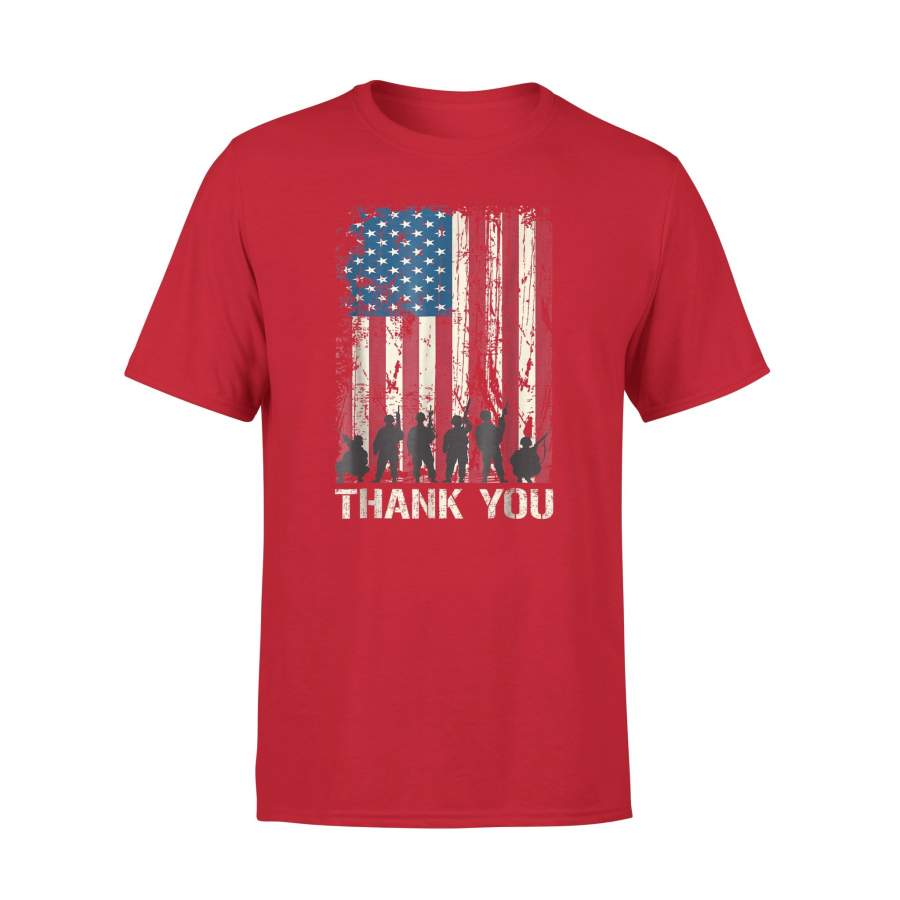 4th Of July American Flag Independence Day Veteran Premium T-Shirt