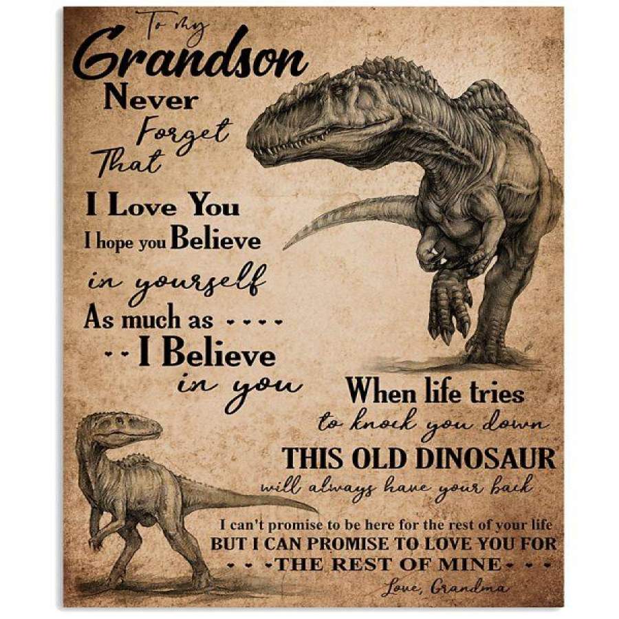 GRANDMA TO MY GRANDSON NEVER FORGET THAT Vertical Poster