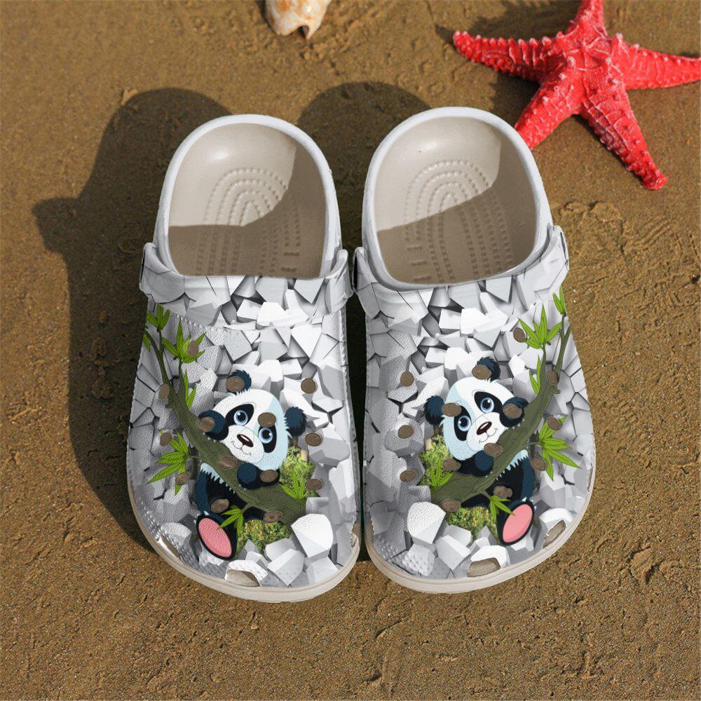 Panda Personalized Clog, Custom Name, Text, Color, Number Fashion Style For Women, Men, Kid, Print 3D Hungry Panda