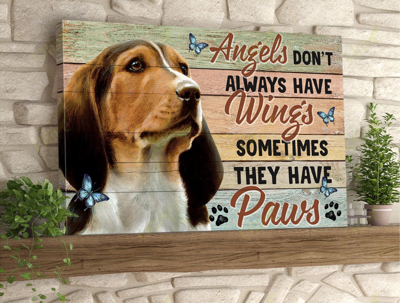 Beagle – My Angel Canvas Wall Art Home Decor