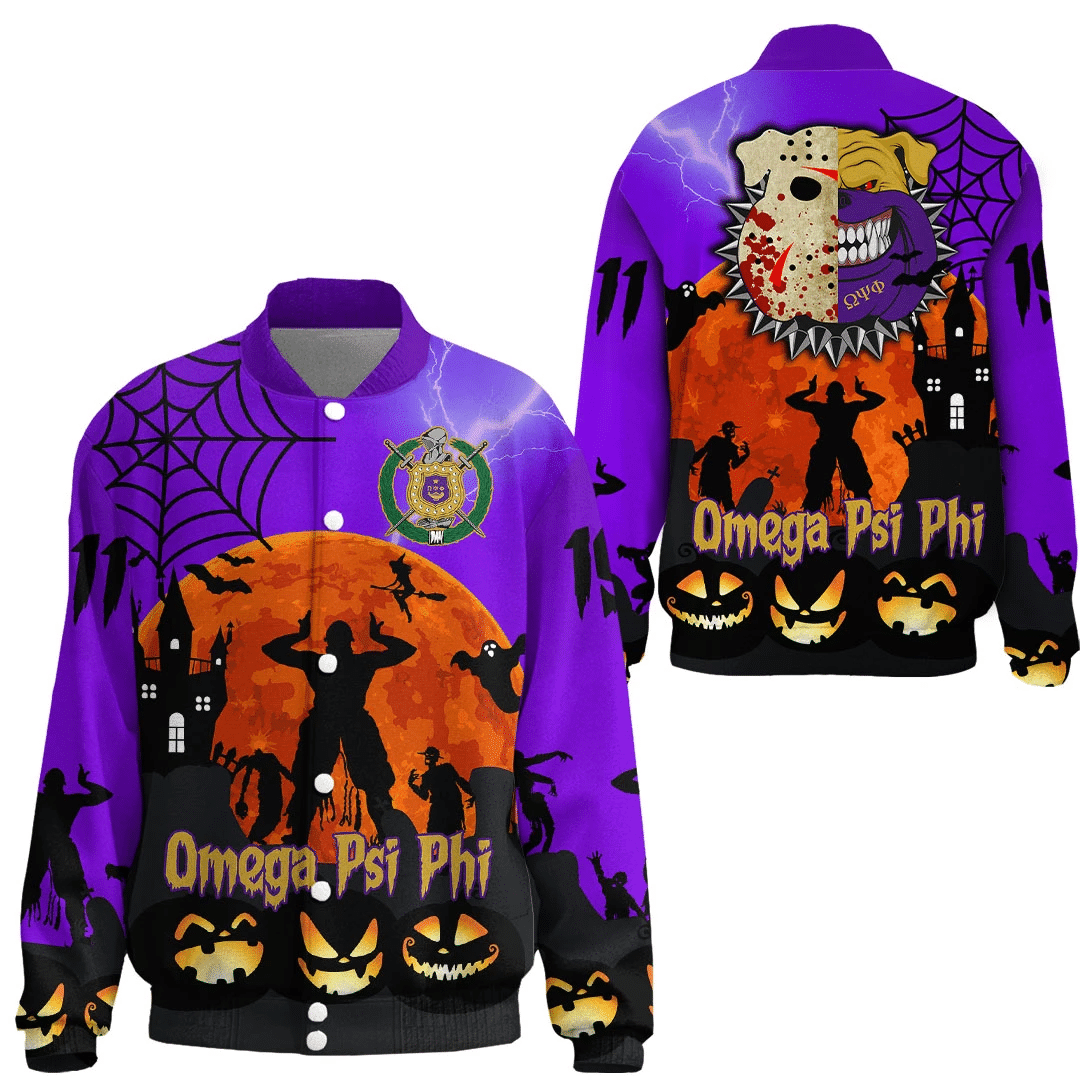 Getteestore Jacket – Omega Psi Phi Halloween Thicken Stand-Collar Jacket A31