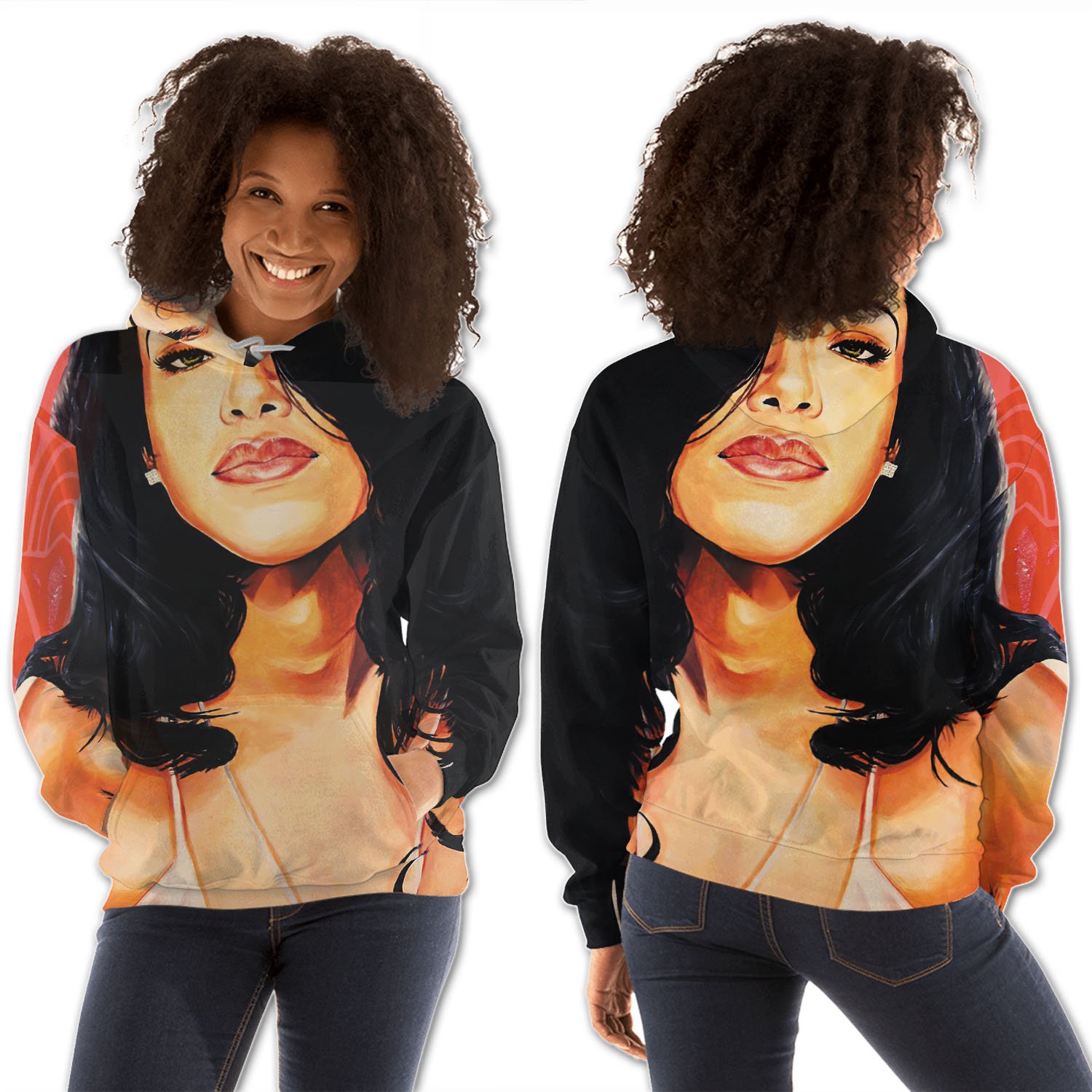 African American Hoodies Pretty African American Girl Black History Clothing