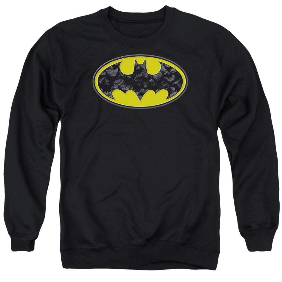 Batman – Bats In Logo Adult Crewneck Sweatshirt