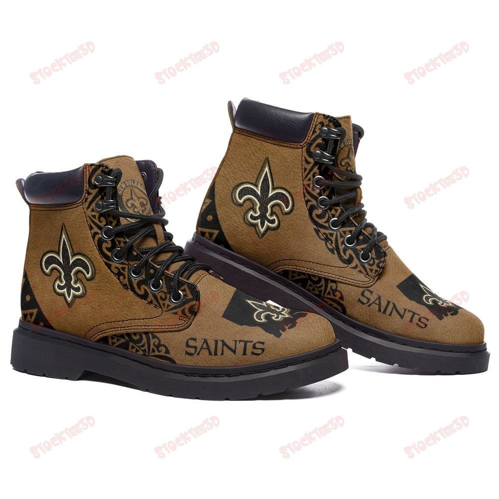 New Orleans Saints Boots – Premium Shoes/ Premium Leather Boots – Gift For Sports Lovers 79