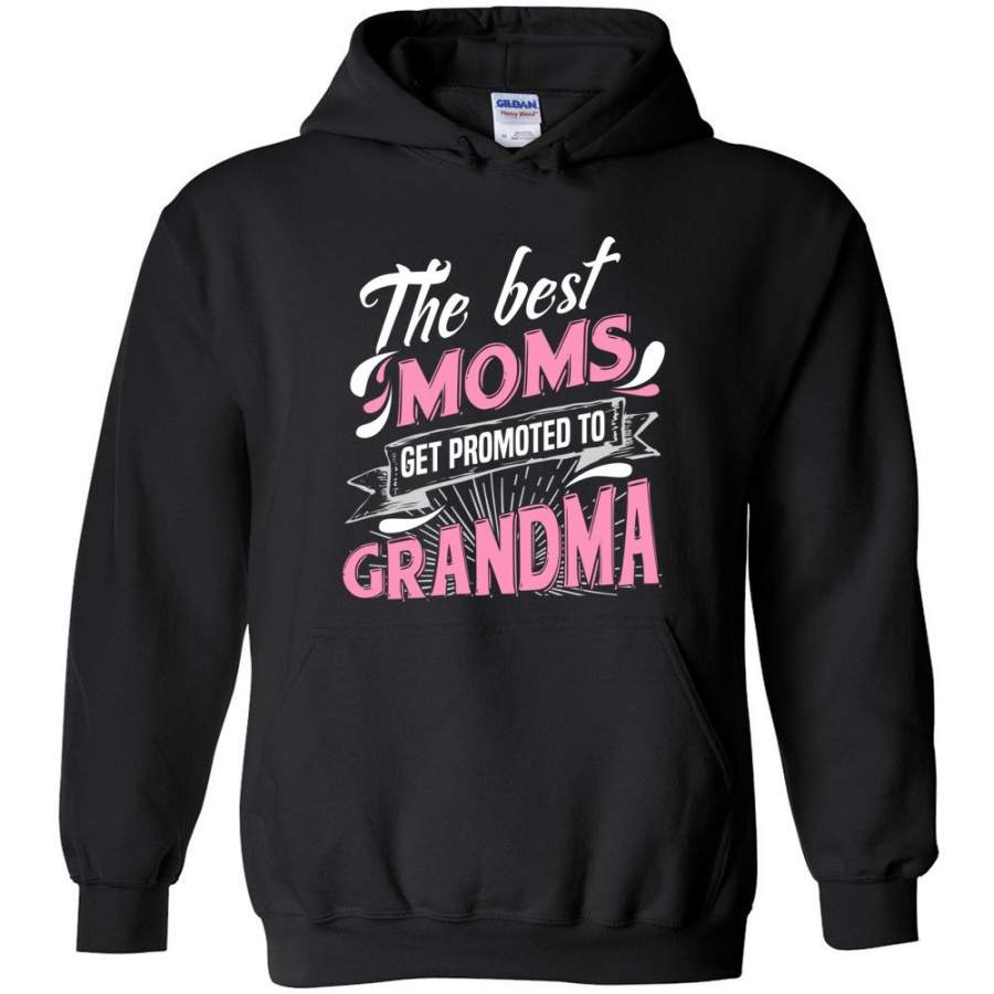 Best Moms Get Promoted To Grandma Grandmother Christmas Gift Hoodie