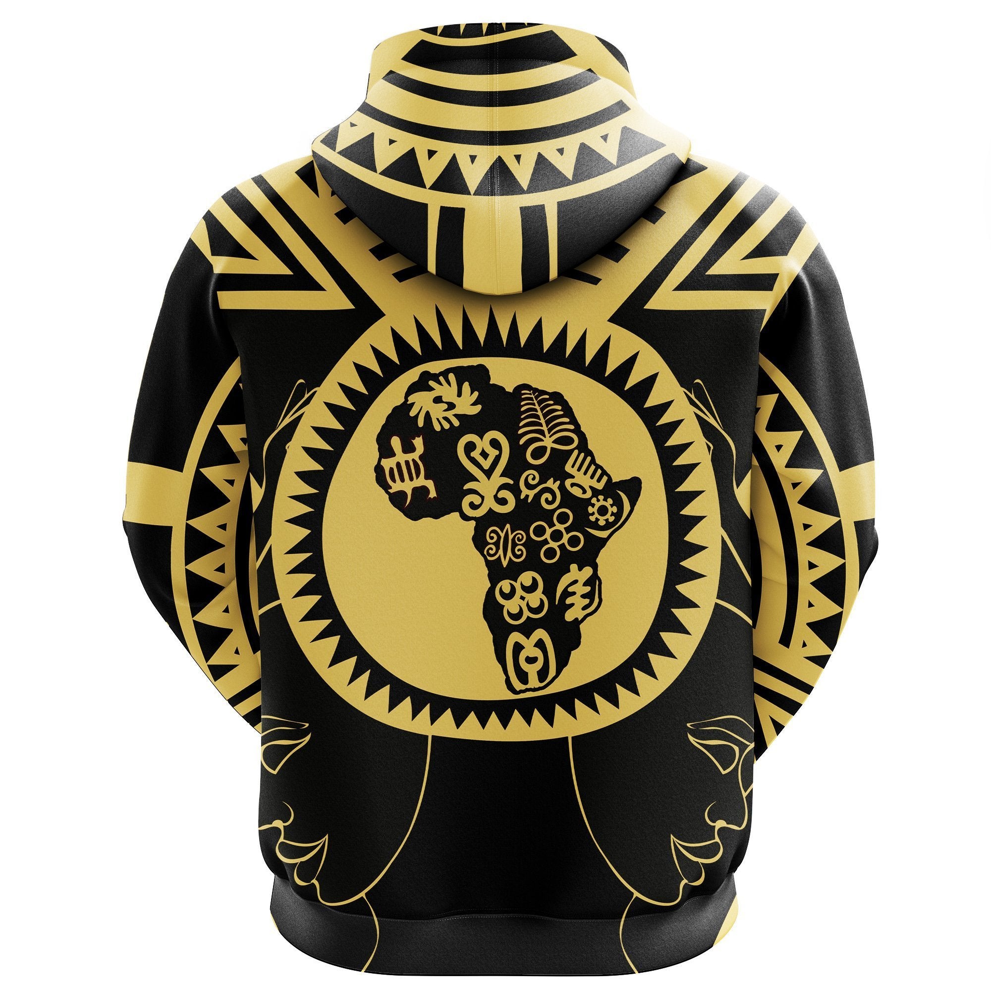 Greek Life Hoodie – Adinkra Gye Nyame Gold Pullover Hoodie – Karipun