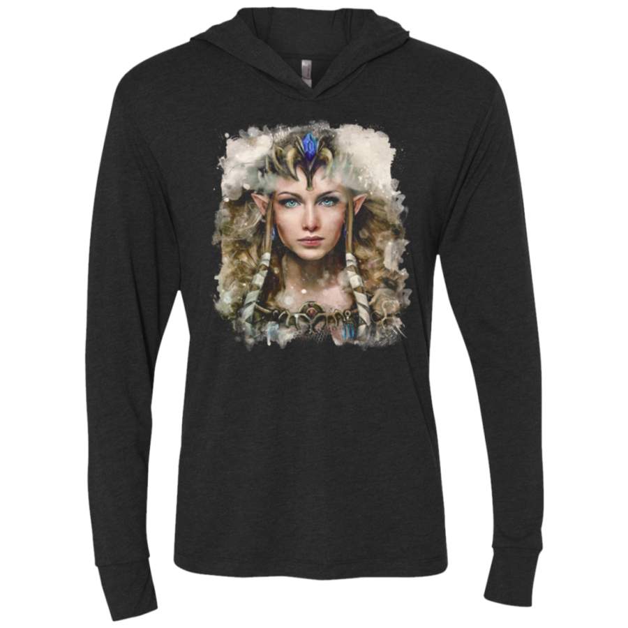 ZELDA Triblend Long Sleeve Hoodie Tee