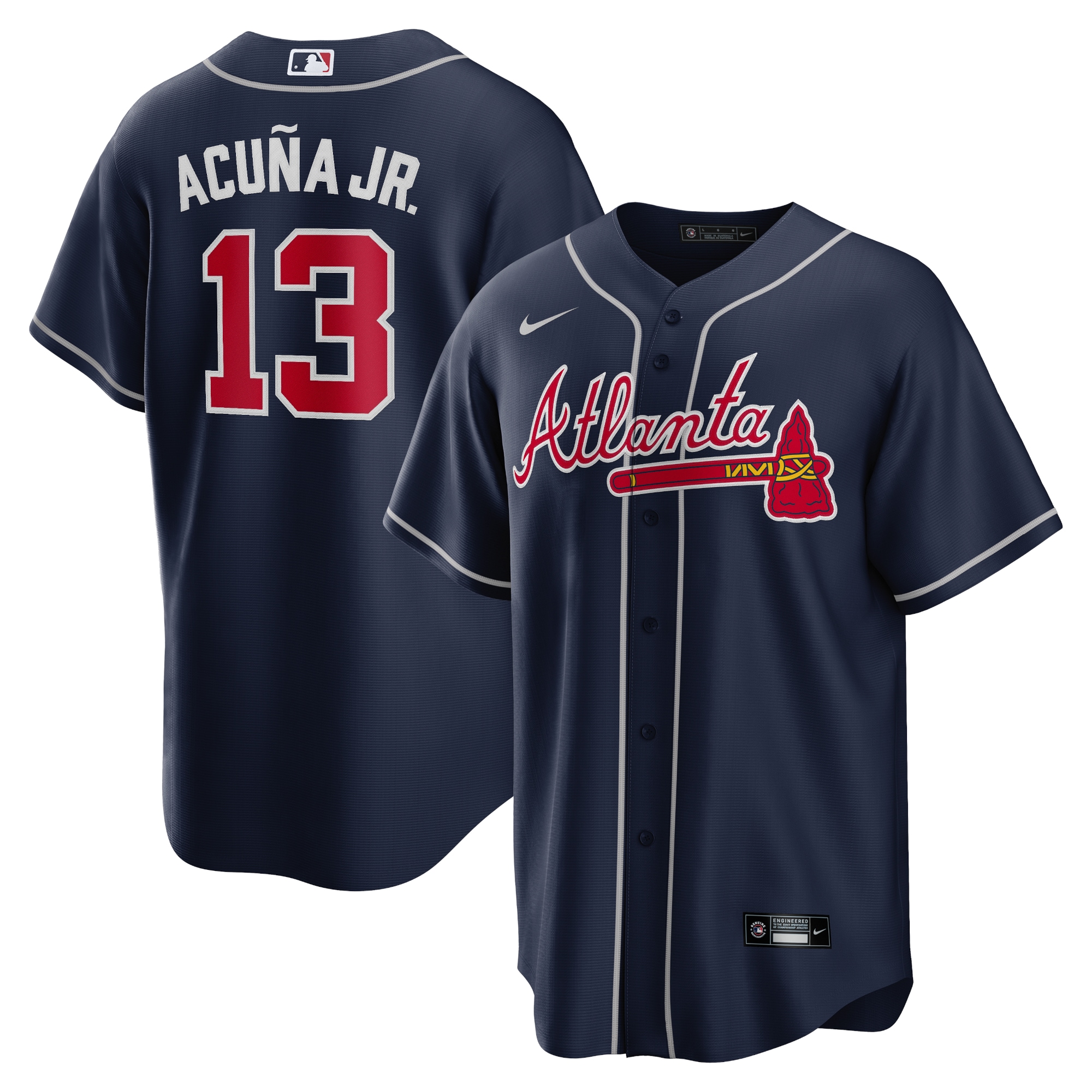 Ronald Acuna Jr. Atlanta Braves Alternate Replica Player Name Jersey – Navy