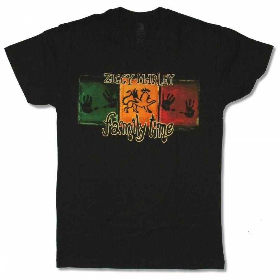 Ziggy Marley Lion Family Time Black T Shirt