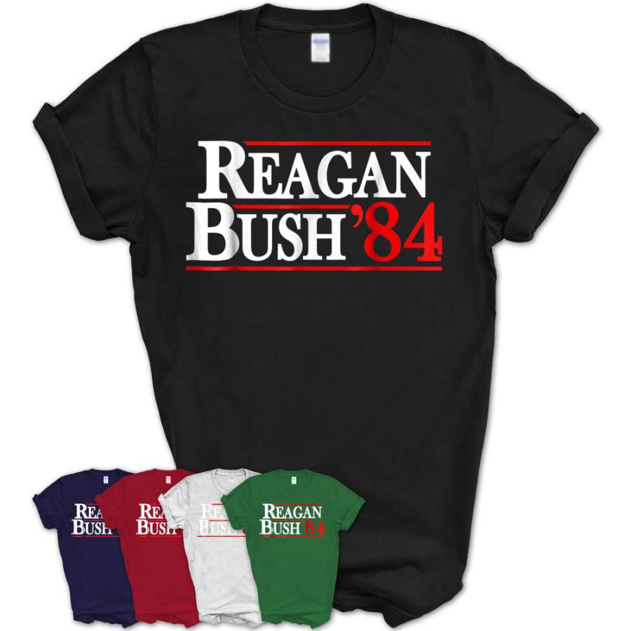 Retro Reagan Bush 84 Poster Tee Shirt – Teezou Store