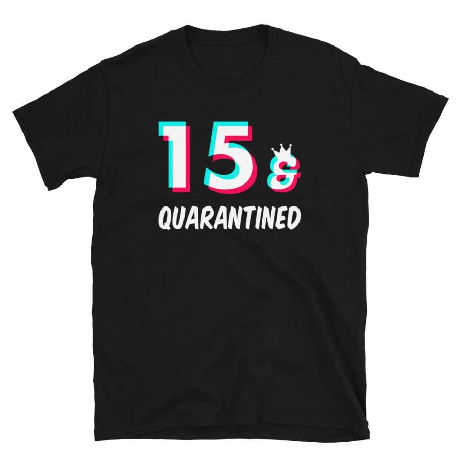 15 & Quanrantine 15th Birthday T-Shirt TikToker Birthday Shirt Tik Tok