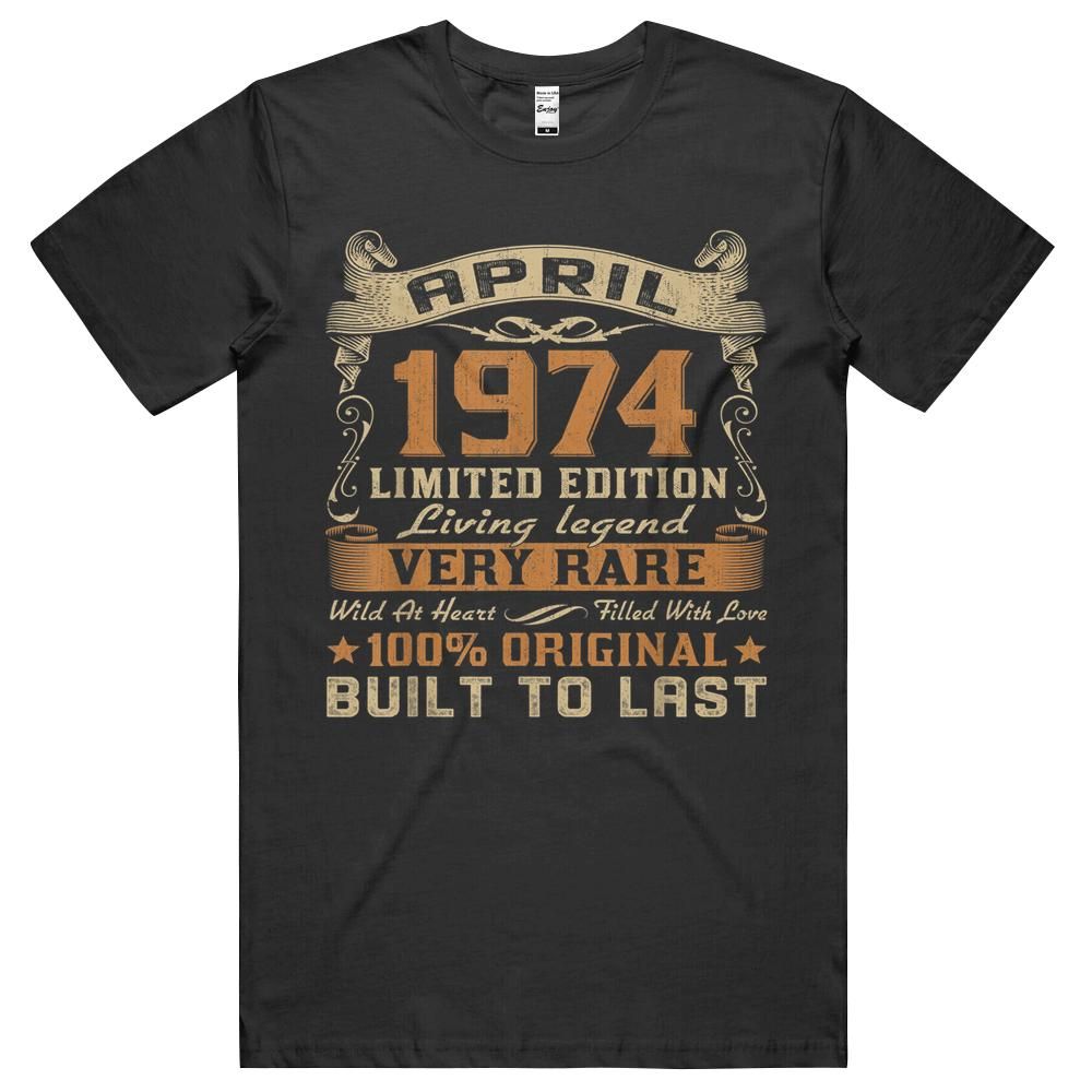 47th Birthday Gift 47 Years Old Retro Vintage April 1974 Unisex Shirt