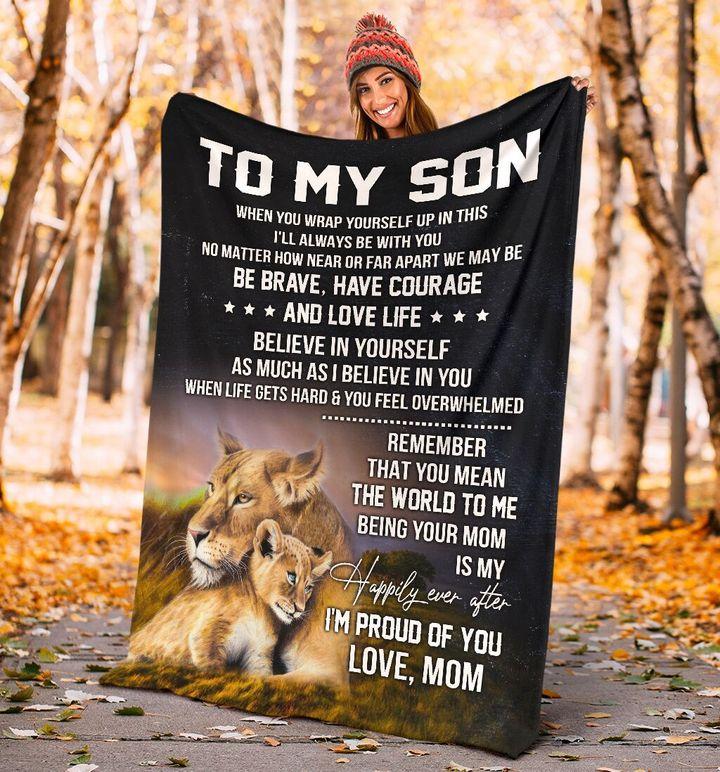 To My Son When You Wrap Yourself Love Mom Family Fleece Blanket Home Decor Bedding Couch Sofa Soft And Comfy Cozy Meaning Gift For Daughter Little Girl Daughter’S Day