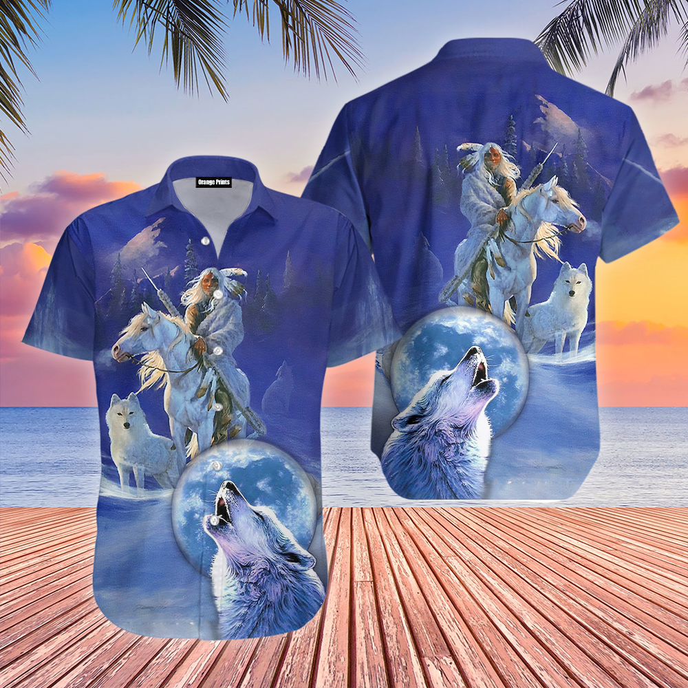 Wolf Native American Hawaii Shirt For Men Women Adult Ha111403