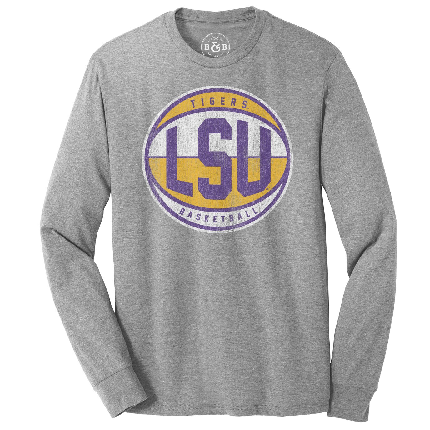 B&B Dry Goods LSU Tigers Basketball ABA Tri-Blend Long Sleeve T-Shirt – Grey