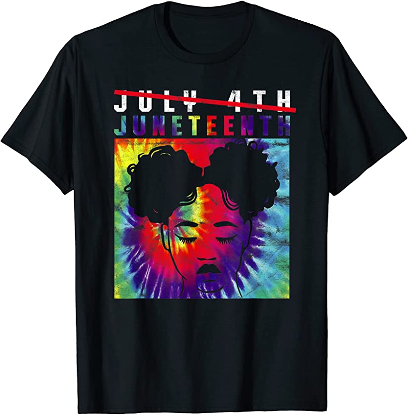 Juneteenth Women’s Black Queen Tie Dye Melanin Black Pride T-Shirt