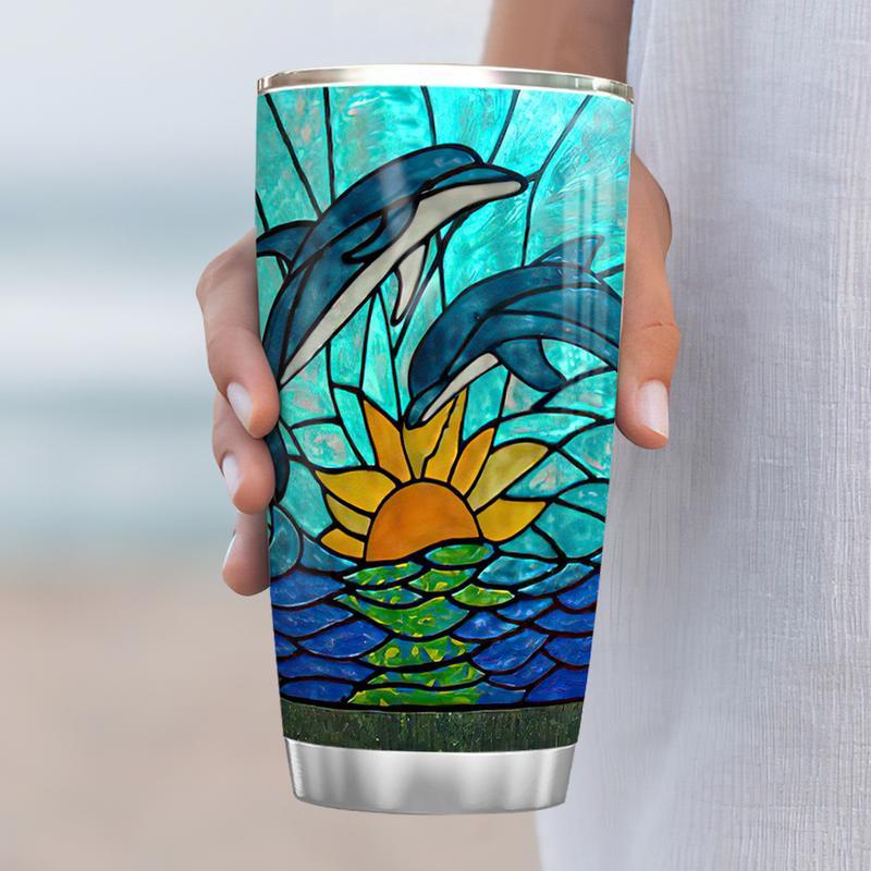 Dolphin Stainless Steel Tumbler Cup | Travel Mug | Tc5606