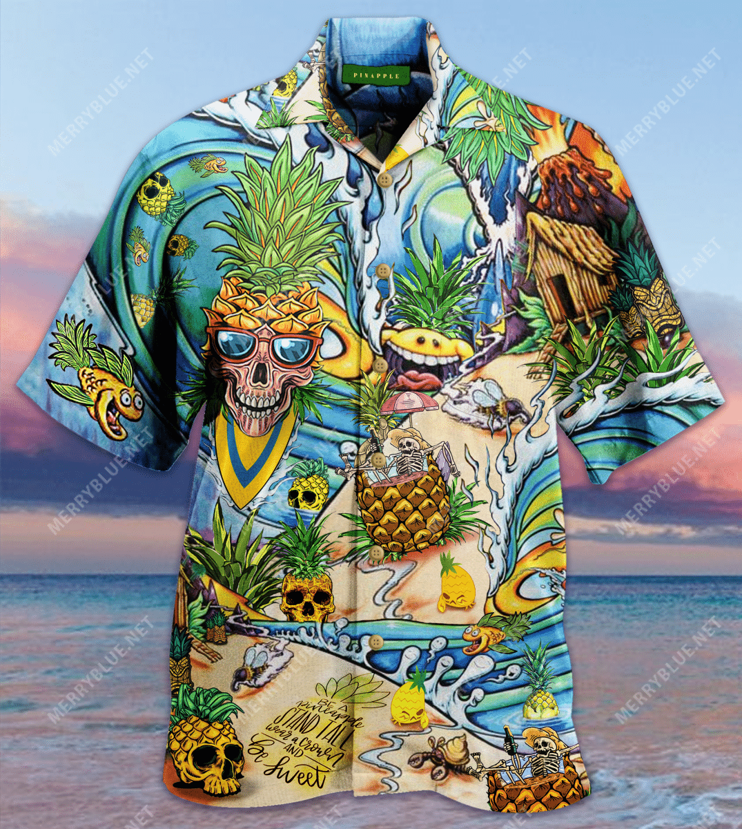 Amazing Skull Pineapple Unisex Hawaii Shirt Ha36310