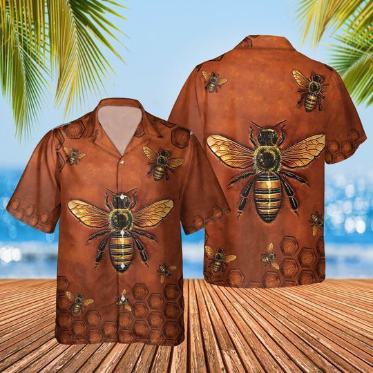 Bee Hawaiian Beekeeping Unisex Hawaiian Shirt Beach Short Ha3382