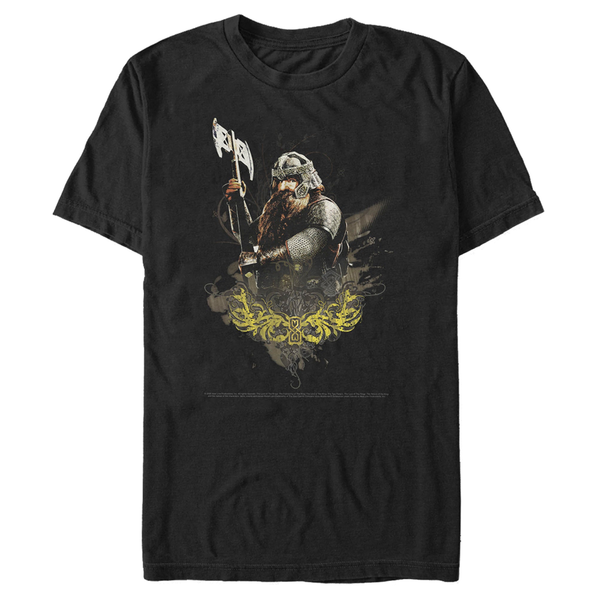 The Lord Of The Rings Men’S Fellowship Of The Ring Gimli Paint Splatter  T-Shirt