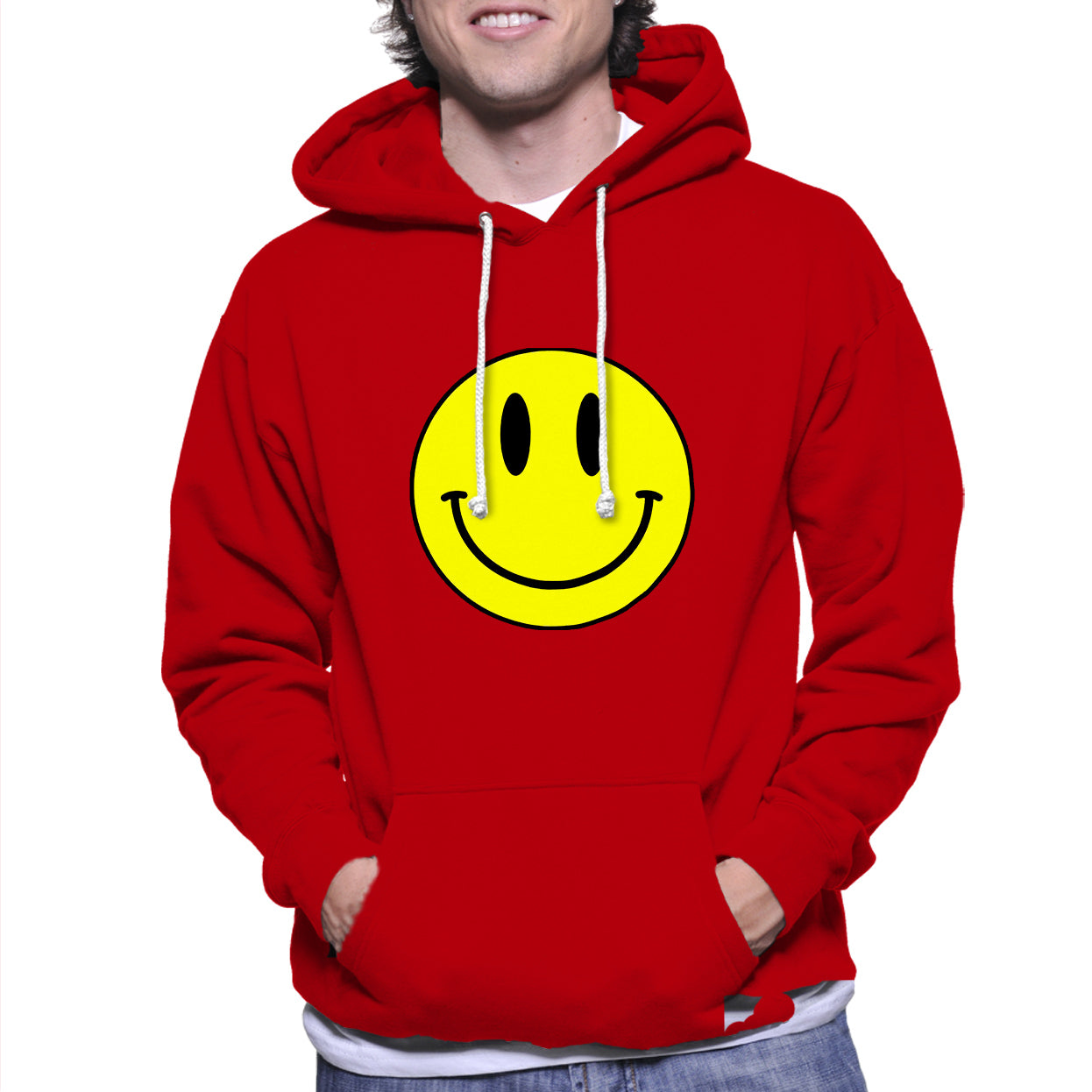 Acid Smiley Face Yellow Unisex Hoodie