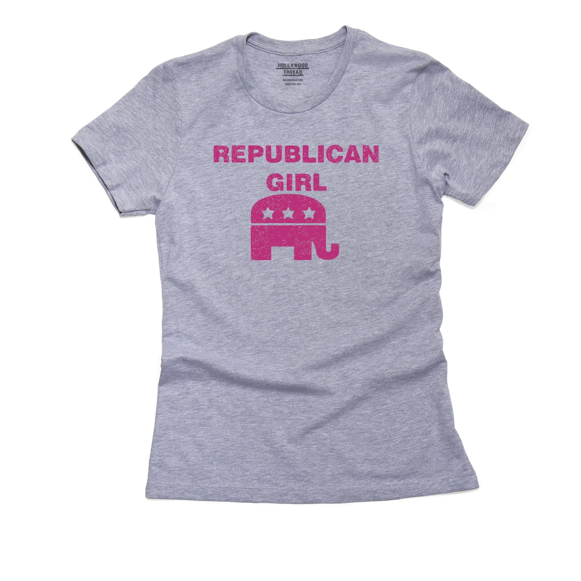 Republican Girl Pink Elephant Conservative Political T-Shirt, Framed Print, Pillow, Golf Towel