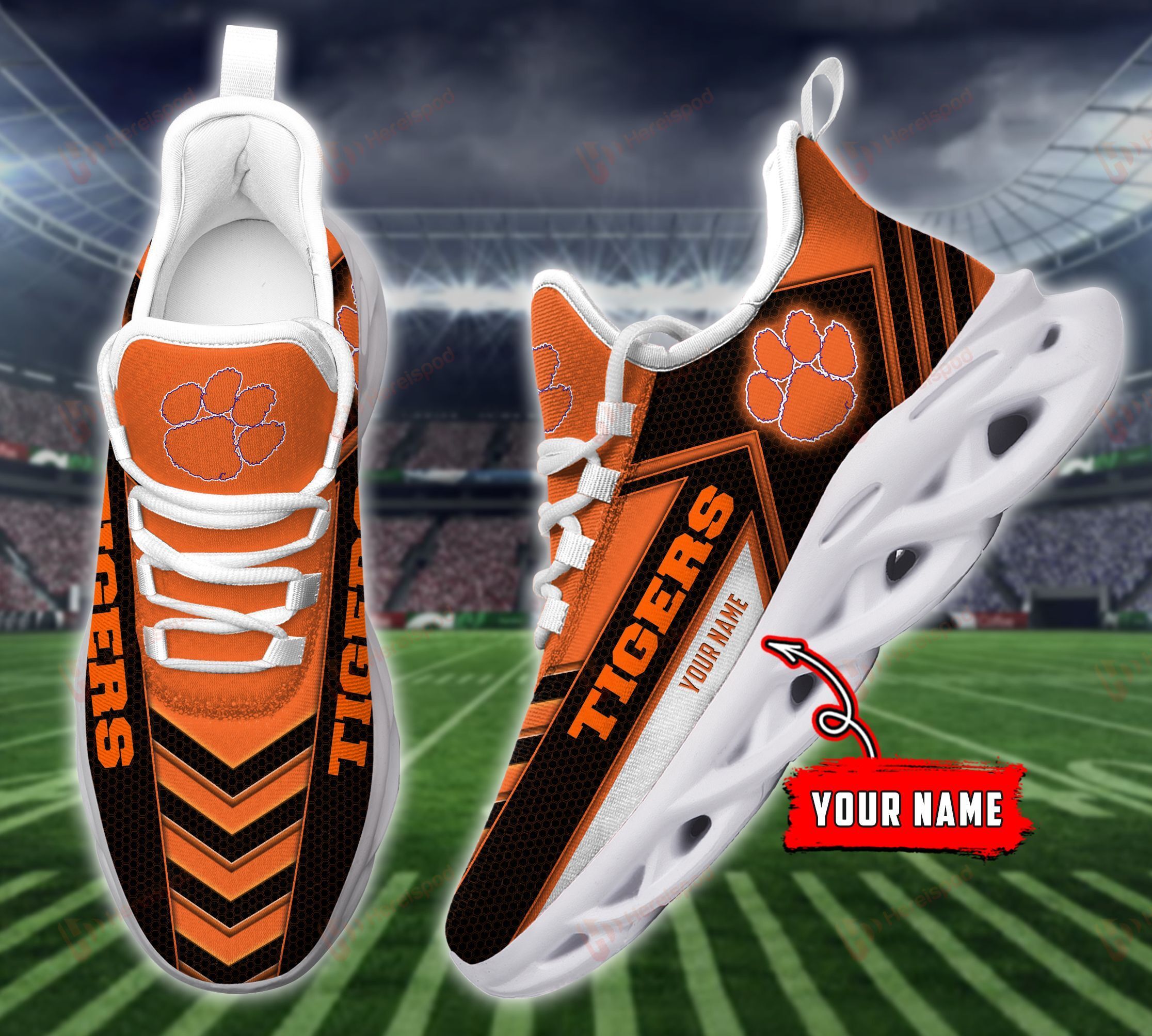 Clemson Tigers Personalized  Max Soul Shoes Dism421082707