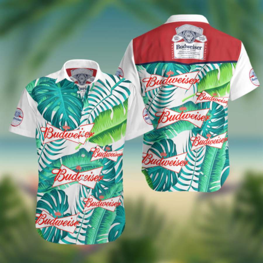 Budweiser Beer Summer Hawaii Beach Shirt Ha60053