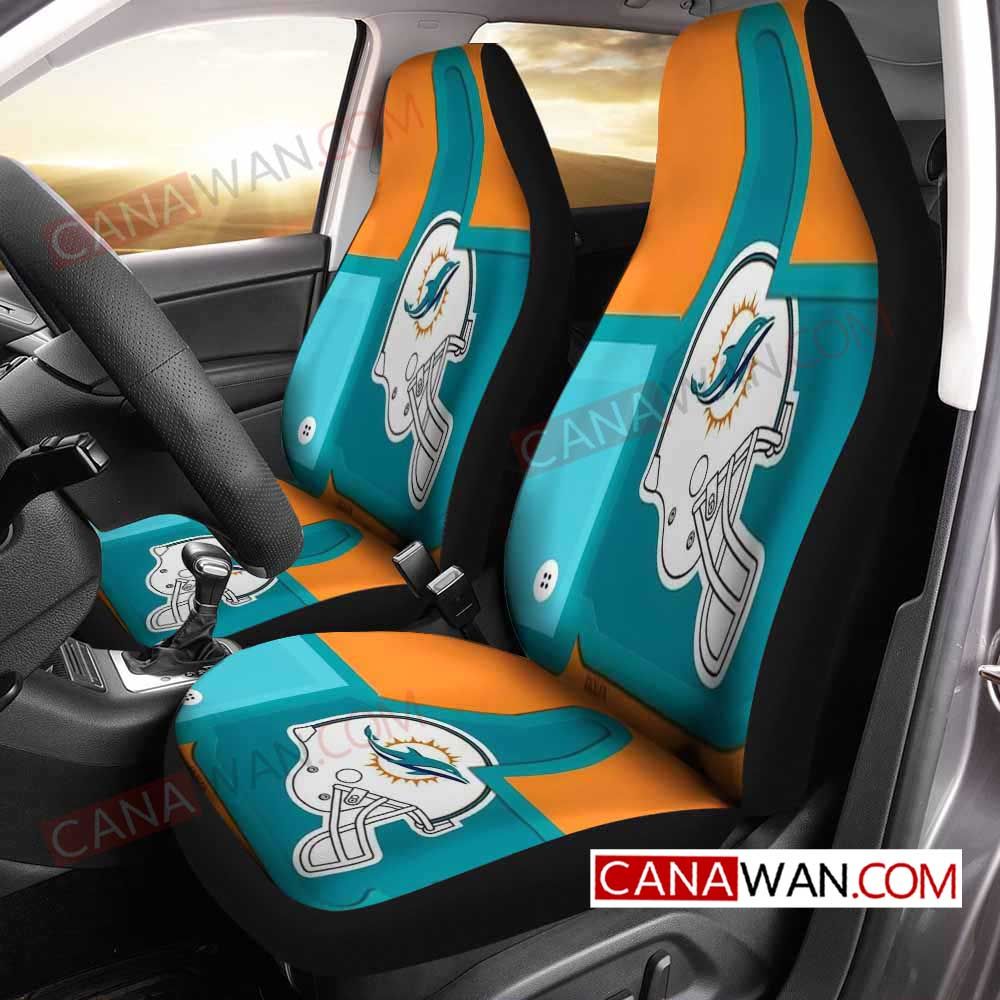 Miami Dolphins Style171 3D Customized Personalized Car Seat Cover