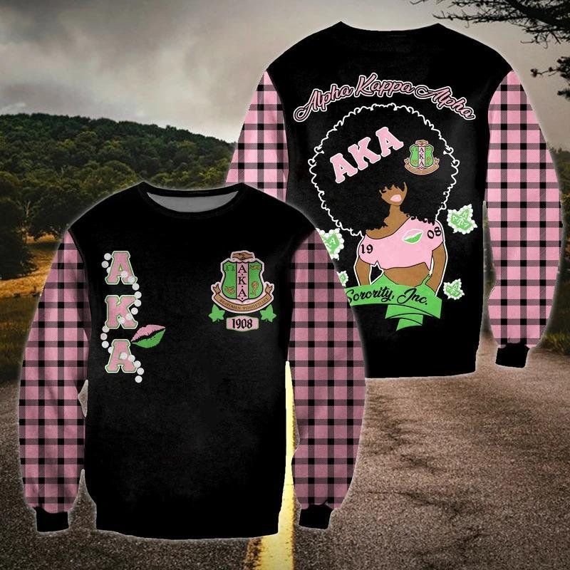 Greek Life Sweatshirt – Alpha Kappa Alpha Pearls Blade Crewneck Sweatshirt J5