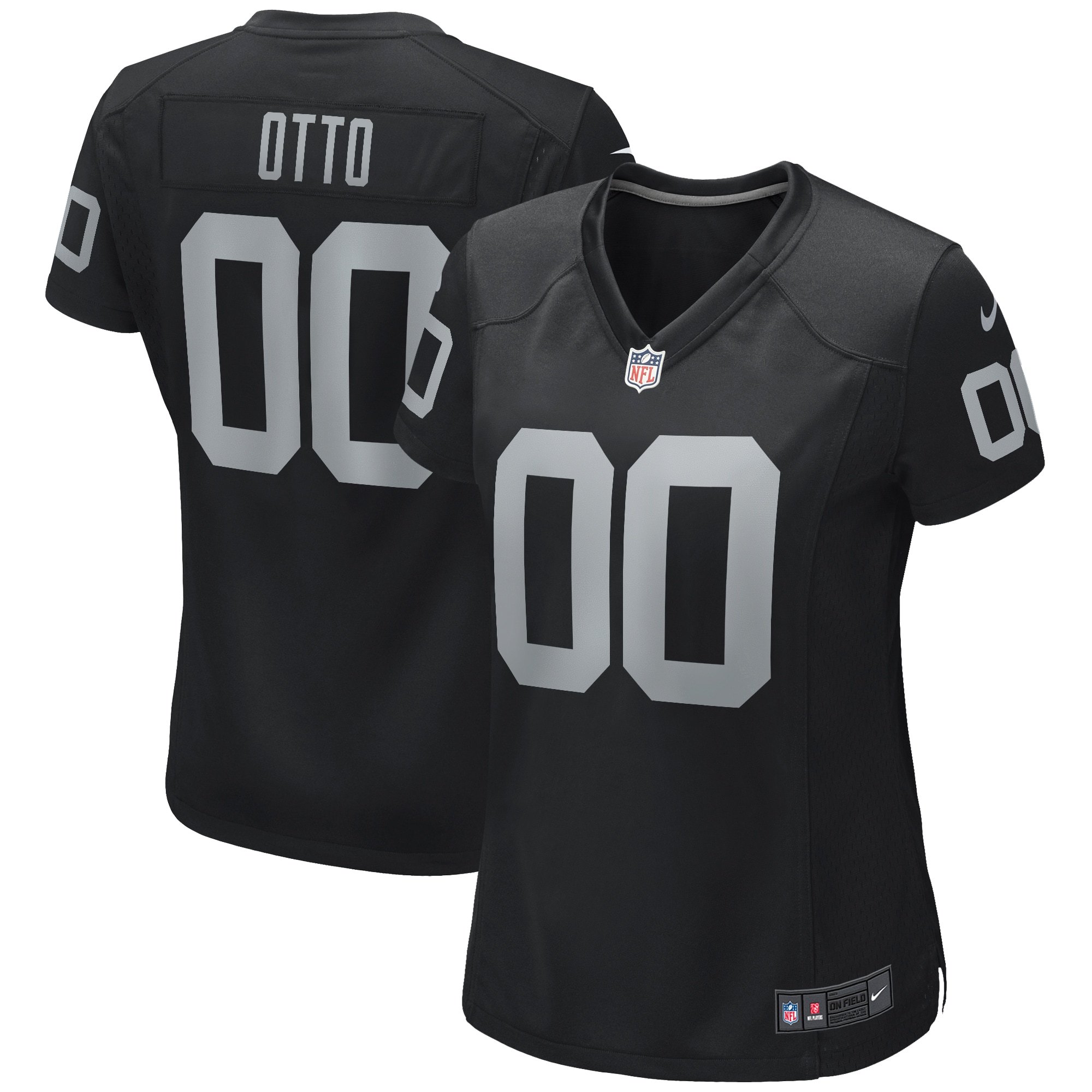 Women’s Las Vegas Raiders Jim Otto Black Game Retired Player Jersey