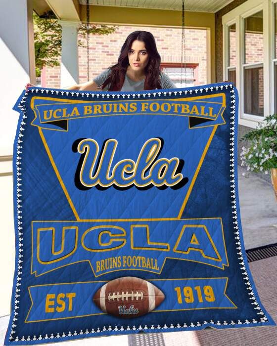 Ucla Bruins Football 3D Quilt Blanket, Fleece Blanket
