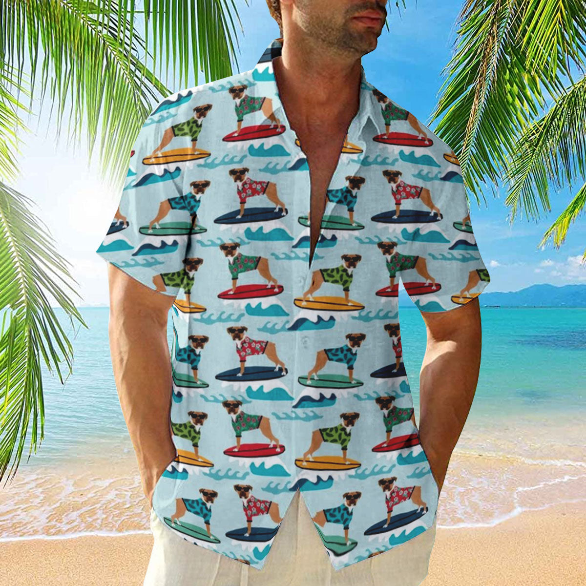 Boxer Dog Hawaii Shirt 1 Ha84553