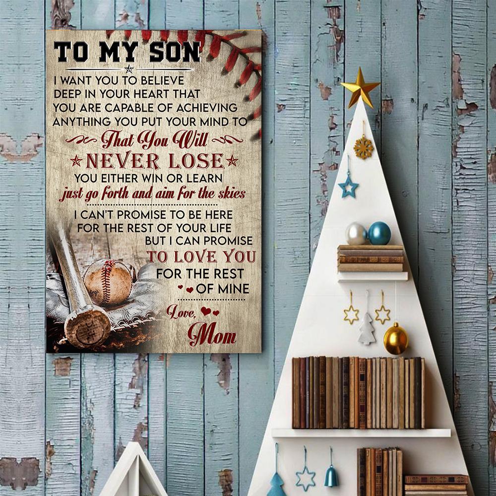 Mom To Son I Want You Believe Deep In Your Heart Canvas And Poster