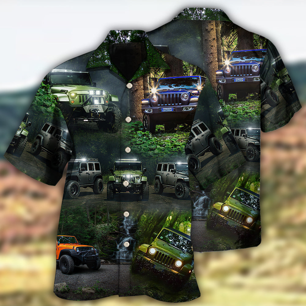 Jungle Jeep Hawaii Shirt Ha44