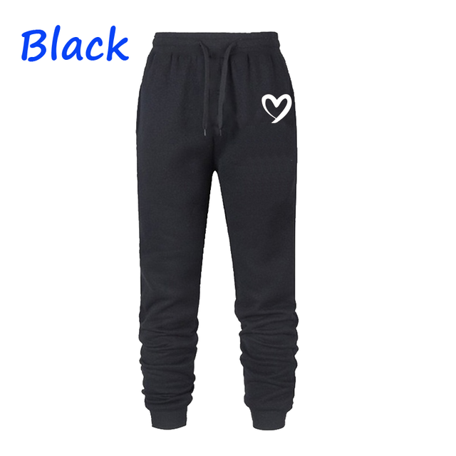 Women Heart Printed Sweatpants Autumn Winter Cotton Long Pants Jogger Trousers Casual Sports Fitness Solid Jogging Pants Women S alx