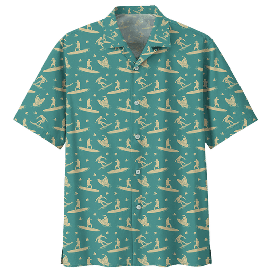 Surfer Hawaiian Shirt, Big Hawaiian Shirt, Short Hawaiian Shirt For Men, Hawaiian Shirt For Women, Aloha Shirt