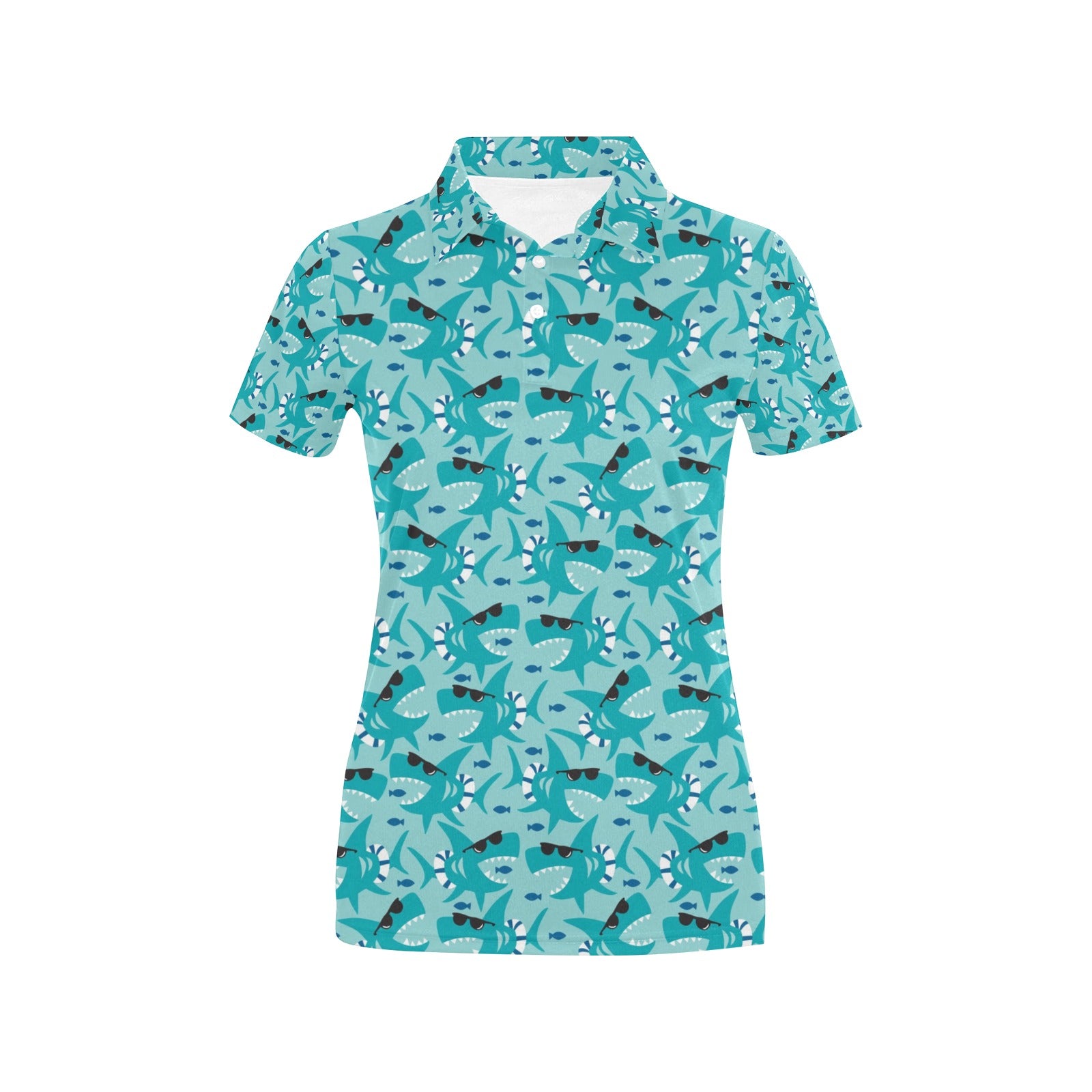 Shark Cute Print Design Lks302 Women’S Polo Shirt