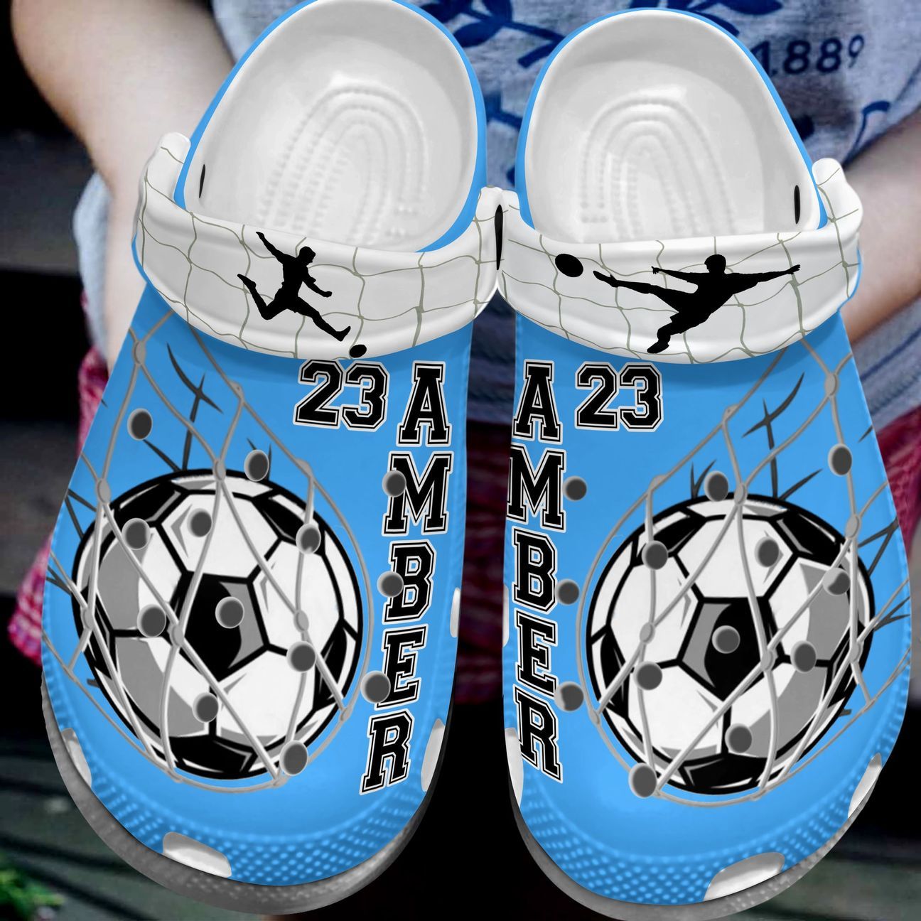 Soccer Personalize Clog, Custom Name, Text, Fashion Style For Women, Men, Kid, Print 3D Goal In 2.0