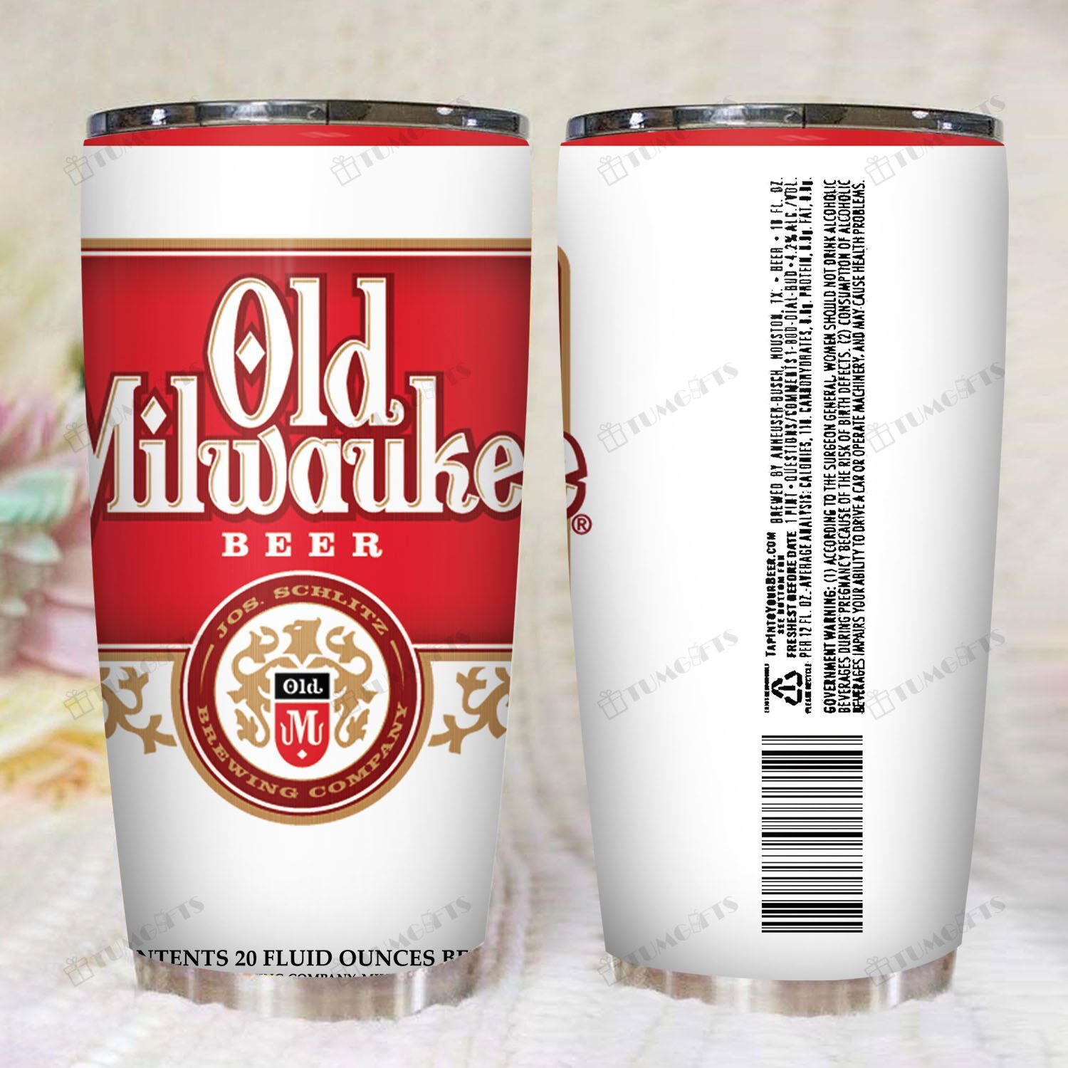 Old Milwaukee Beer Label 20Oz Stainless Steel Tumbler Ver 2