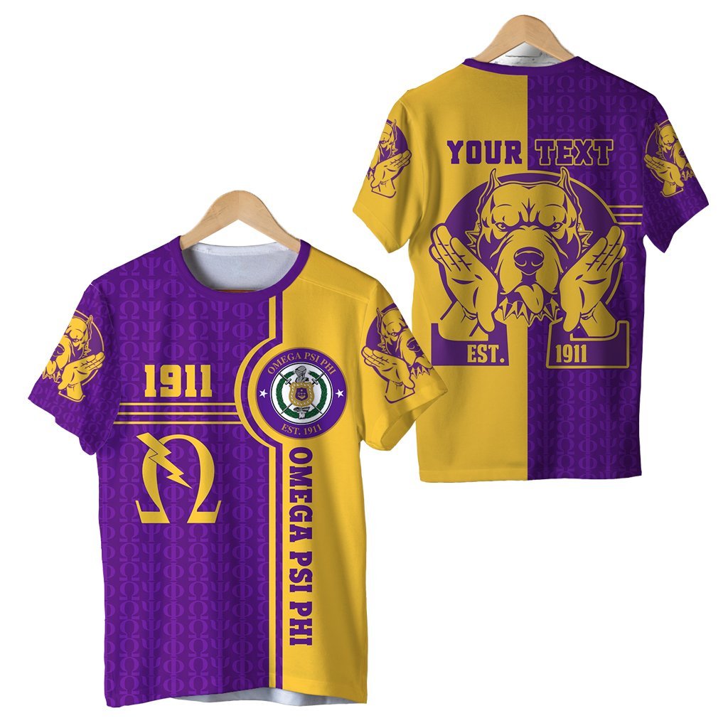 (Custom Personalised) Greek Life T-Shirt – Omega Psi Phi Bull Dogs Sport Lt16