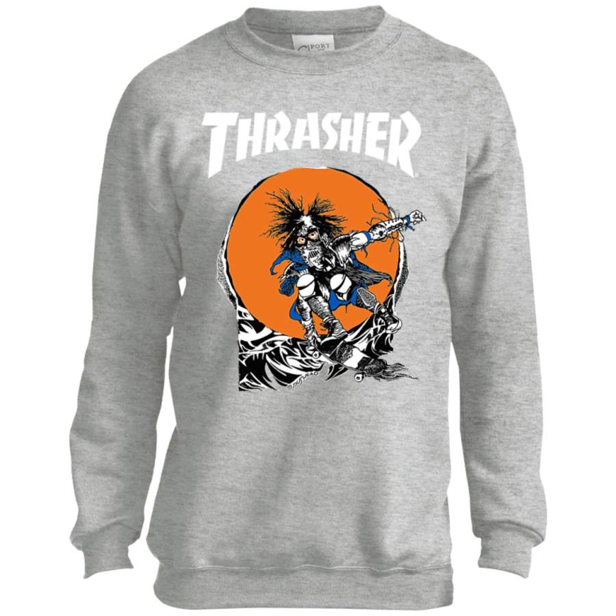 Thrasher Skate Outlaw Youth Crewneck Sweatshirt