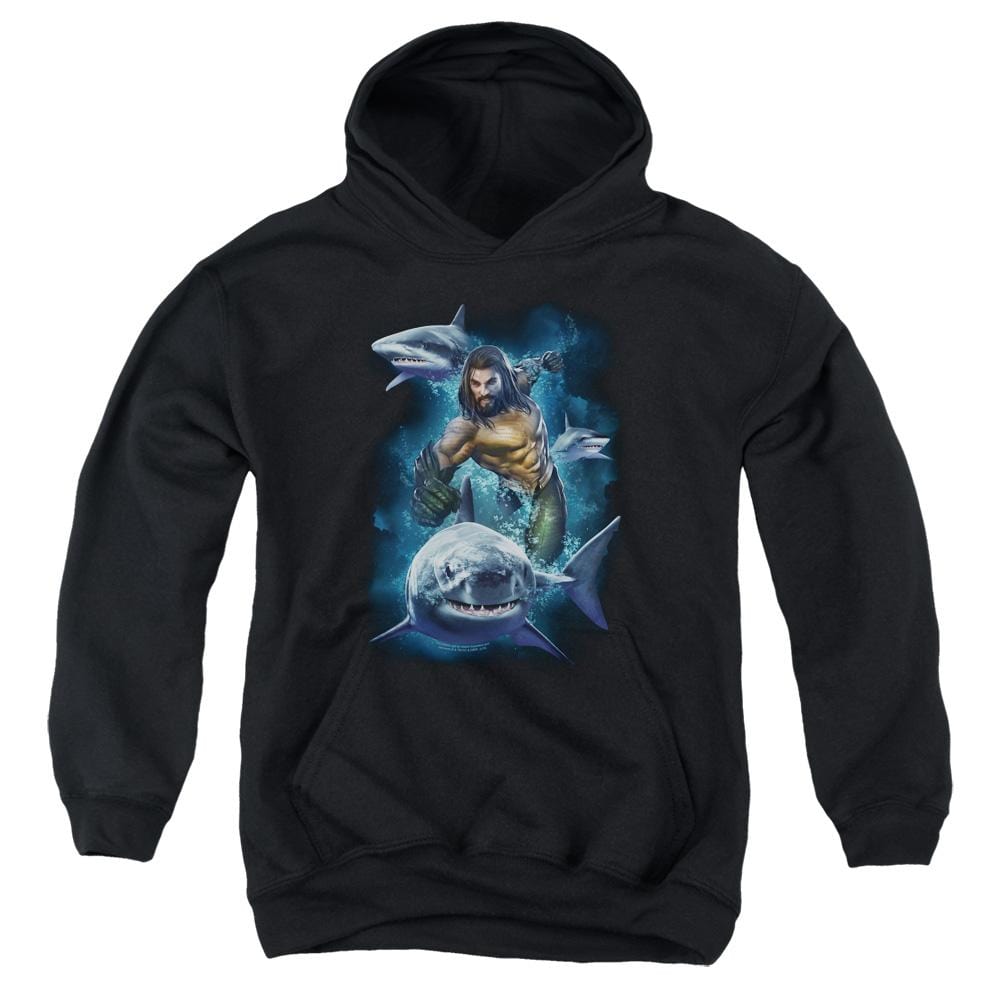 Aquaman Movie Swimming With Sharks – Youth Hoodie